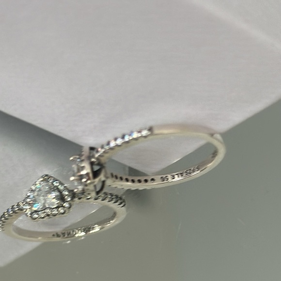 pandora heart cz 925 silver sparkling ring size 7 - Picture 8 of 8